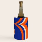 Mod Curves Retro Abstract in Bright Blue and Orange Wine Chiller Gallery Image 3