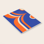 Mod Curves Retro Abstract in Bright Blue and Orange Notebook Gallery Image 3