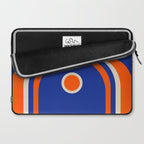 Mod Curves Retro Abstract in Bright Blue and Orange Laptop Sleeve Gallery Image 2