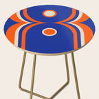Mod Curves Retro Abstract in Bright Blue and Orange Side Table Gallery Image 2