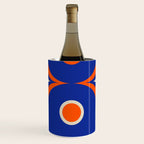 Mod Curves Retro Abstract in Bright Blue and Orange Wine Chiller Gallery Image 1