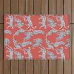 Fashionable white leopards  Outdoor Rug Gallery Image 1