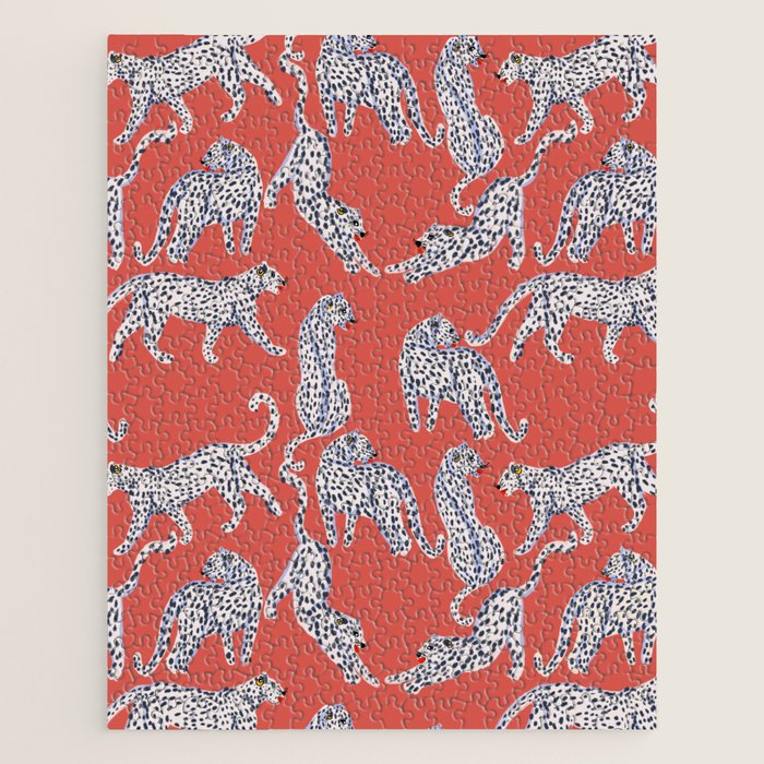 Fashionable white leopards  Jigsaw Puzzle Gallery Image 1
