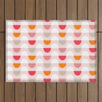 City life facade 2 pearl pink Outdoor Rug Gallery Image 1