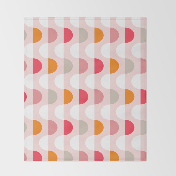 City life facade 2 pearl pink Throw Blanket Gallery Image 2