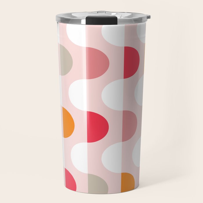City life facade 2 pearl pink Travel Mug Gallery Image 1