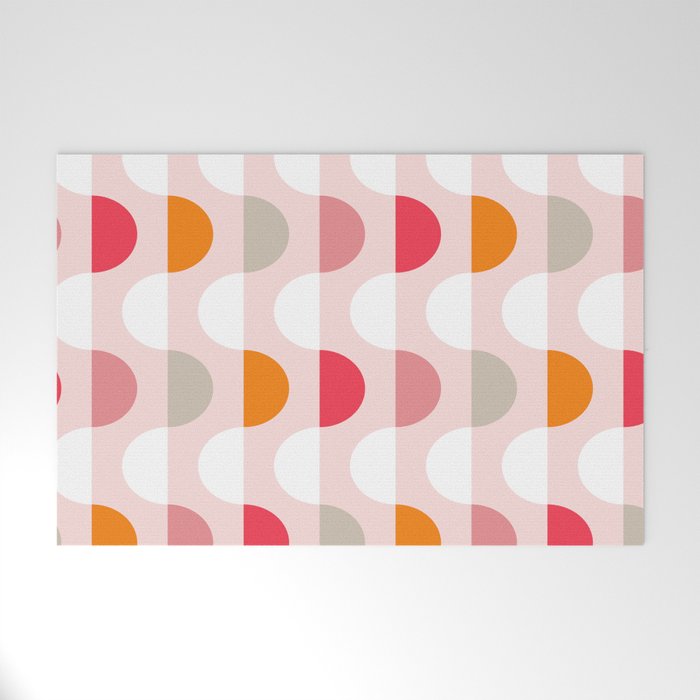 City life facade 2 pearl pink Welcome Mat Gallery Image 1