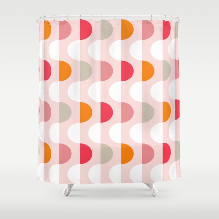 City life facade 2 pearl pink Shower Curtain Gallery Image 1