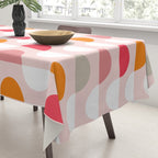 City life facade 2 pearl pink Tablecloth Gallery Image 3
