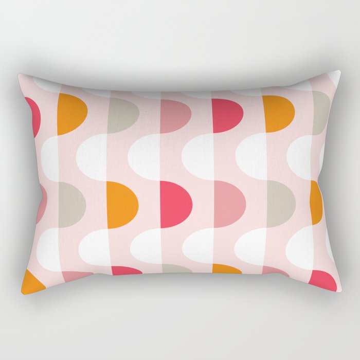 City life facade 2 pearl pink Rectangular Pillow Gallery Image 2