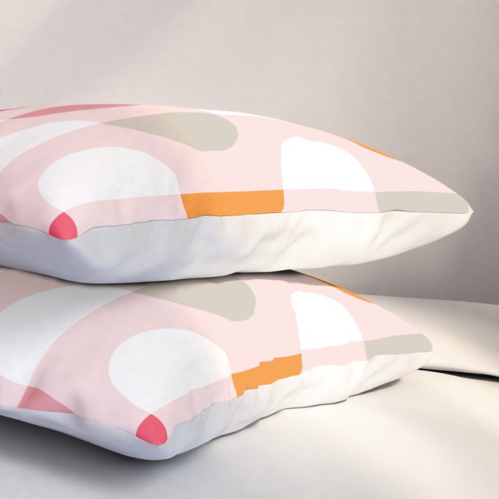 City life facade 2 pearl pink Pillow Sham Gallery Image 3