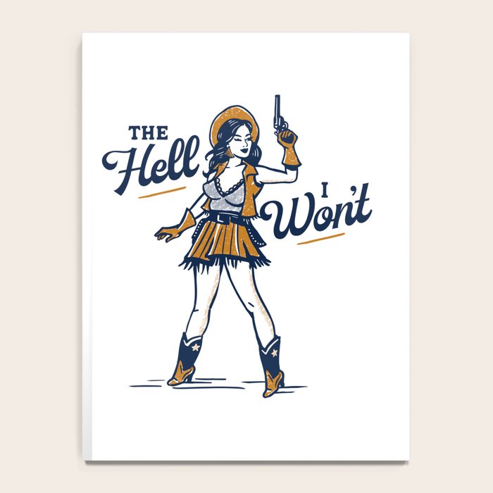 The Hell I Won't: Retro Cowgirl V.2 Notebook Gallery Image 4