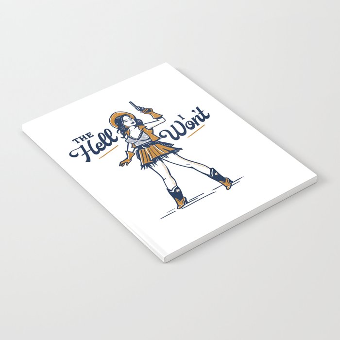 The Hell I Won't: Retro Cowgirl V.2 Notebook Gallery Image 2