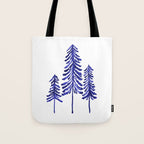 Pine Trees - Navy Tote Bag Gallery Image 1