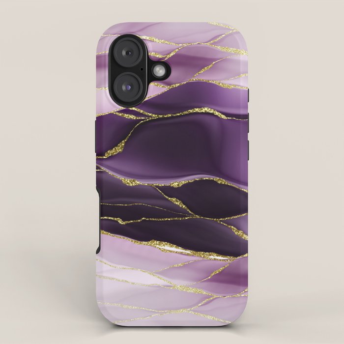 Day And Night Purple Marble Landscape iPhone Case Gallery Image 1