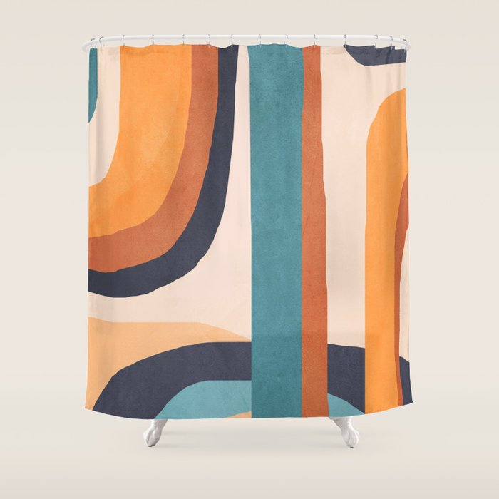 Modern Abstract Art 7 Shower Curtain Gallery Image 1