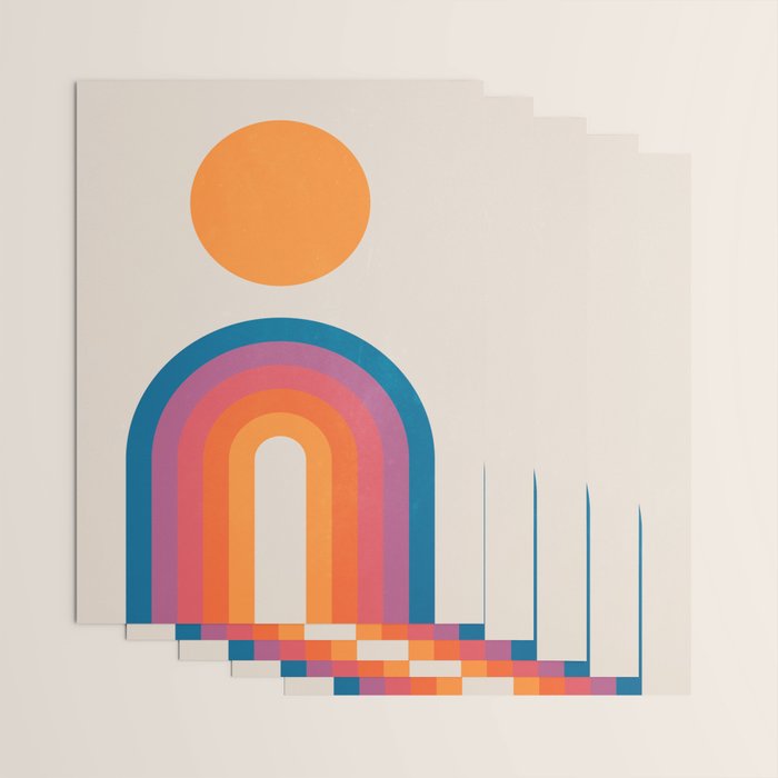 Vintage California Sun: Arches Wrapping Paper Gallery Image 3