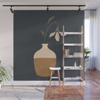 Minimal Abstract Art Vase Flower 9 Wall Mural Gallery Image 1