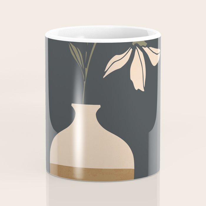 Minimal Abstract Art Vase Flower 9 Coffee Mug Gallery Image 4