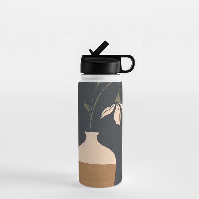 Minimal Abstract Art Vase Flower 9 Water Bottle Gallery Image 1