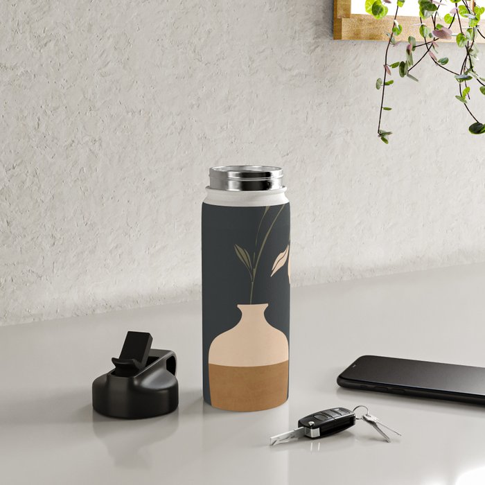 Minimal Abstract Art Vase Flower 9 Water Bottle Gallery Image 4