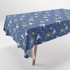 Celestial Pigs lunar blue Tablecloth Gallery Image 1