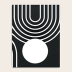 Mid Century Modern Geometric 191 in White and Black Notebook Gallery Image 4