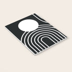 Mid Century Modern Geometric 191 in White and Black Notebook Gallery Image 3