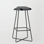 Mid Century Modern Geometric 191 in White and Black Stool Gallery Image 1