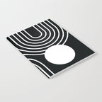 Mid Century Modern Geometric 191 in White and Black Notebook Gallery Image 2