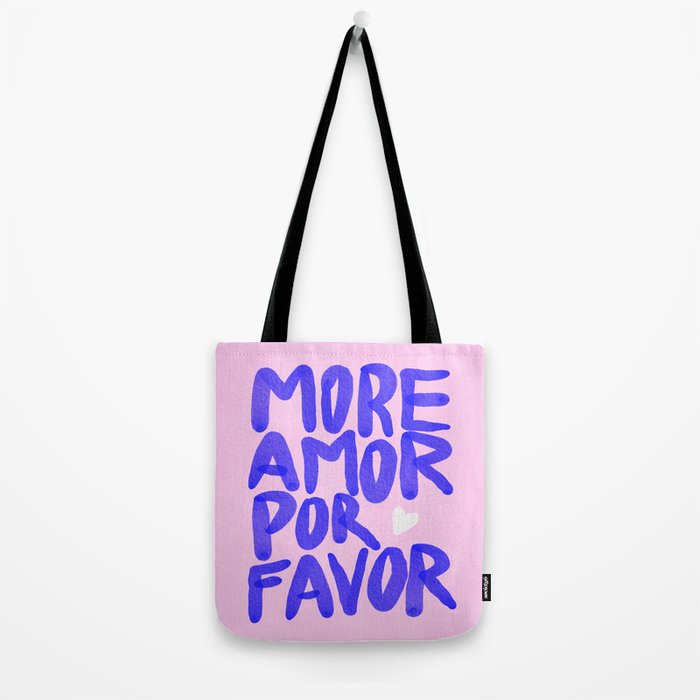 More Amor por favor - brush typography love quote Tote Bag Gallery Image 2