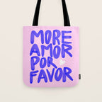 More Amor por favor - brush typography love quote Tote Bag Gallery Image 1