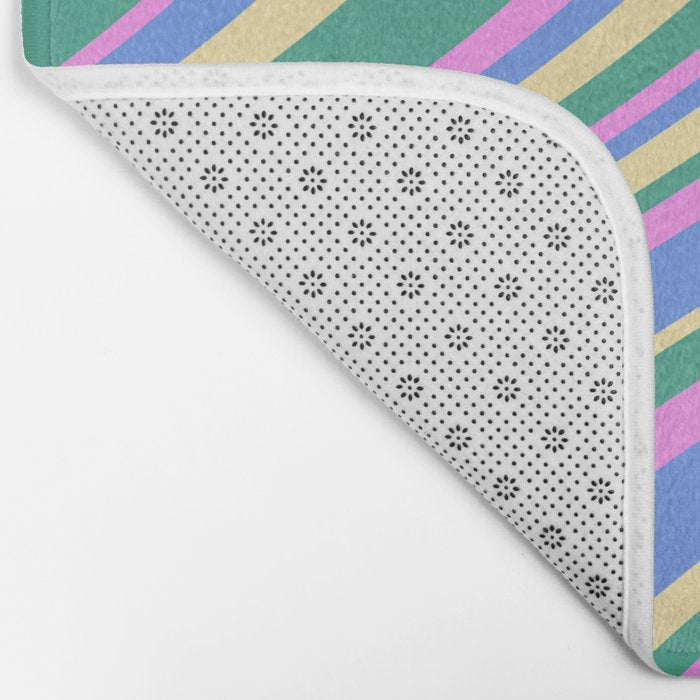 Wavy Stripes XV - 90s Pastel Bath Mat Gallery Image 2