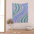 Wavy Stripes XV - 90s Pastel Wall Tapestry Gallery Image 2