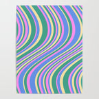 Wavy Stripes XV - 90s Pastel Poster Gallery Image 4