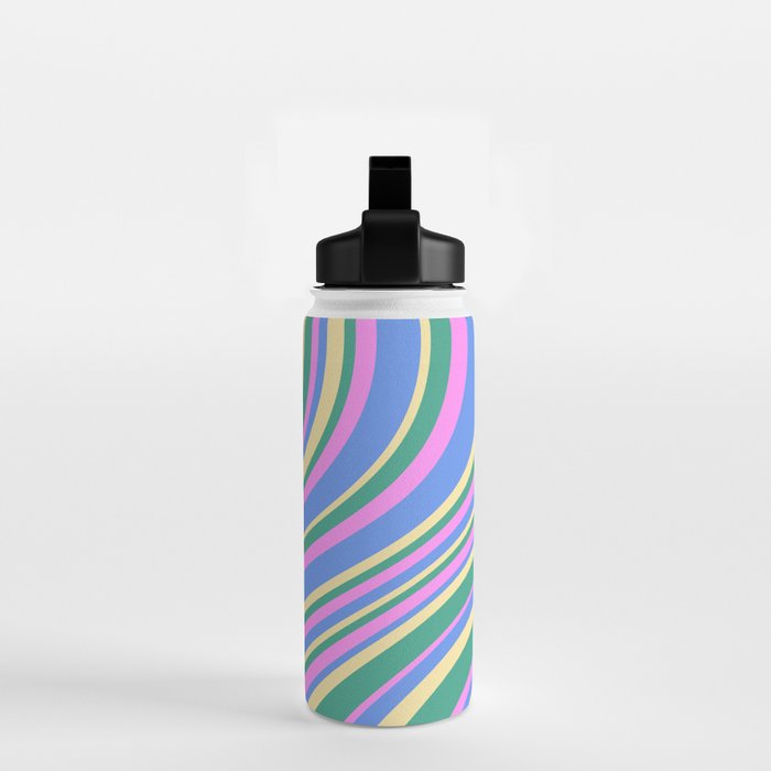 Wavy Stripes XV - 90s Pastel Water Bottle Gallery Image 2