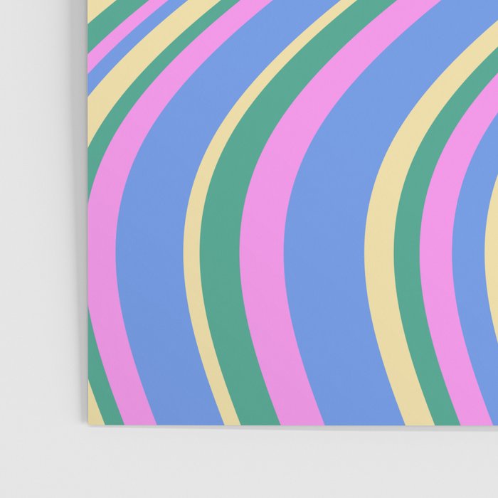 Wavy Stripes XV - 90s Pastel Poster Gallery Image 3