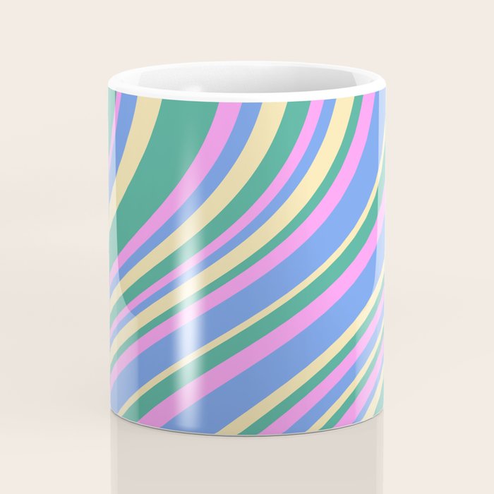 Wavy Stripes XV - 90s Pastel Coffee Mug Gallery Image 4