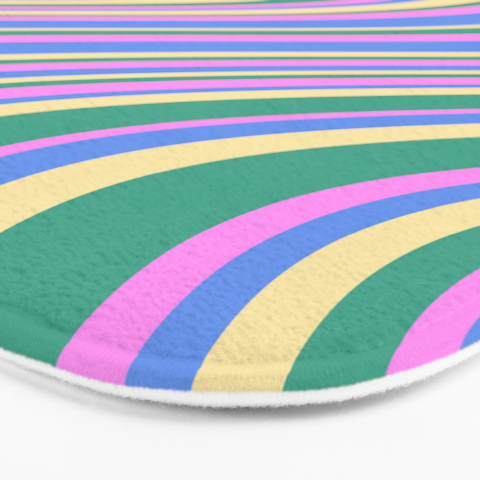 Wavy Stripes XV - 90s Pastel Bath Mat Gallery Image 3