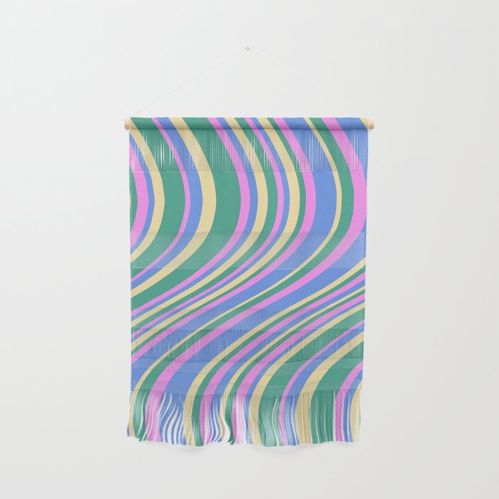Wavy Stripes XV - 90s Pastel Wall Hanging Gallery Image 1
