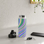 Wavy Stripes XV - 90s Pastel Water Bottle Gallery Image 4