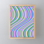 Wavy Stripes XV - 90s Pastel Mini Art Print Gallery Image 1
