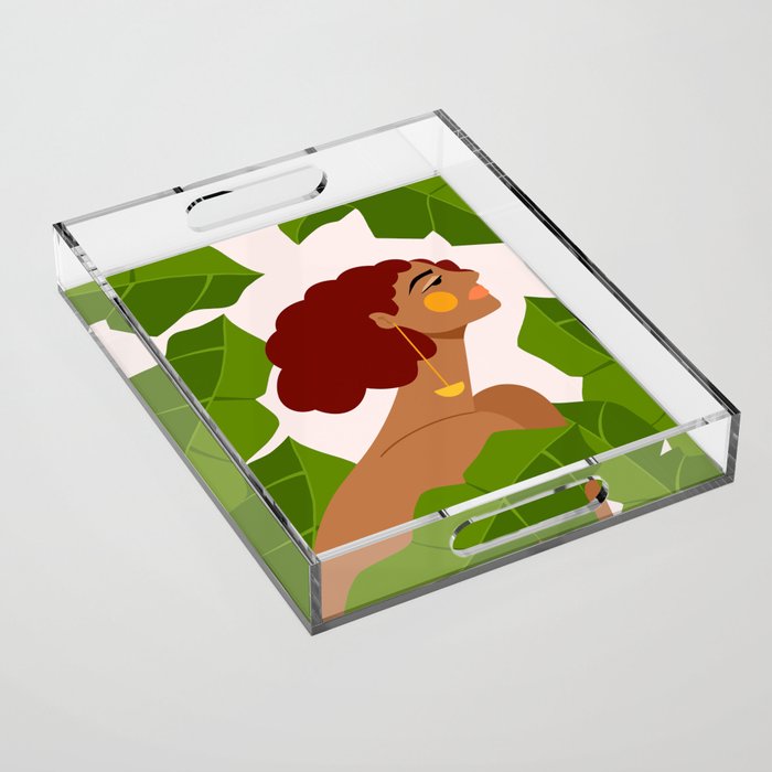 Banana Leaves Acrylic Tray Gallery Image 1