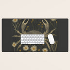 Crab with Daisies Desk Mat Gallery Image 1