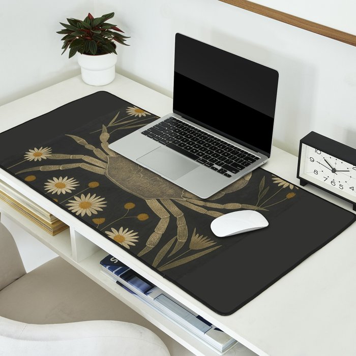 Crab with Daisies Desk Mat Gallery Image 2