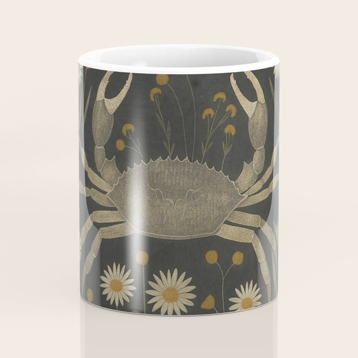 Crab with Daisies Coffee Mug Gallery Image 4