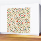 Bright Vintage Flower Pattern Wall Mural Gallery Image 2