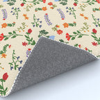 Bright Vintage Flower Pattern Rug Gallery Image 4