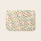 Bright Vintage Flower Pattern Bath Mat Gallery Image 1