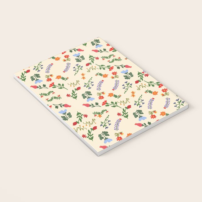 Bright Vintage Flower Pattern Notebook Gallery Image 3
